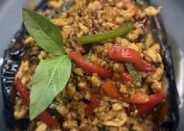 Basil eggplant stir-fried 🌶🏆