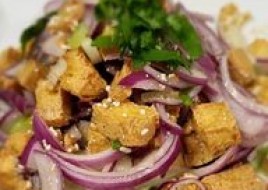 Larb crispy tofu