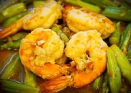 Pad Goong Kap Naw Mai Farang
