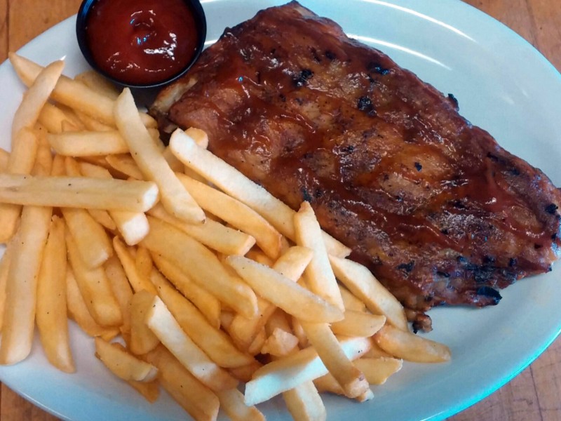 Half Rack Baby Back Ribs with House Baked Beans