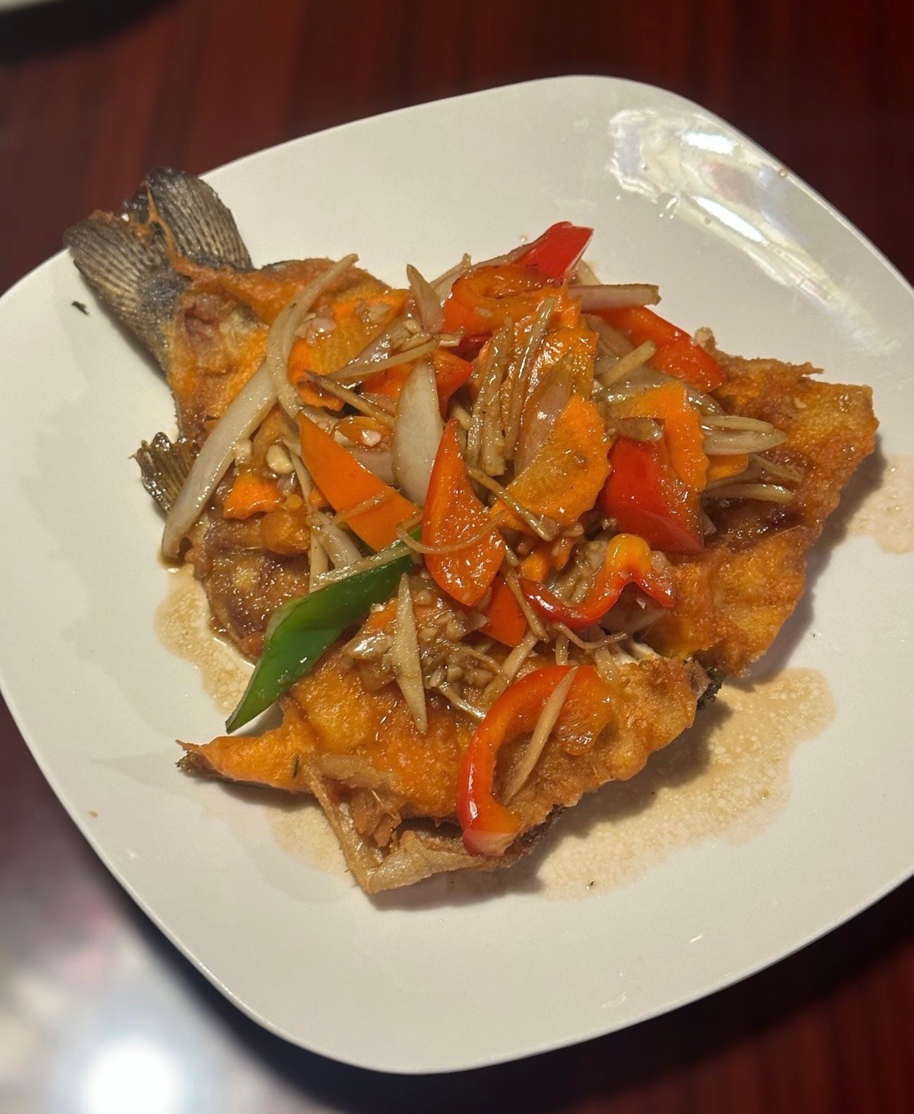 Fried Fish with Ginger Sauce