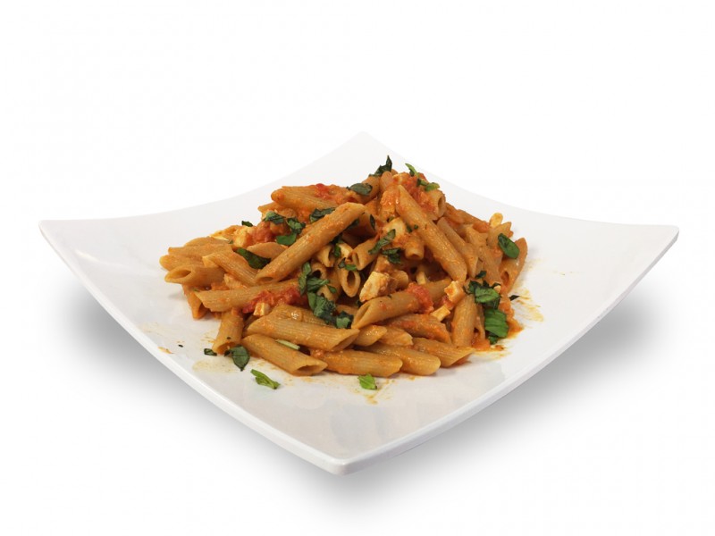 Whole Wheat Penne with Chicken in Pink Sauce