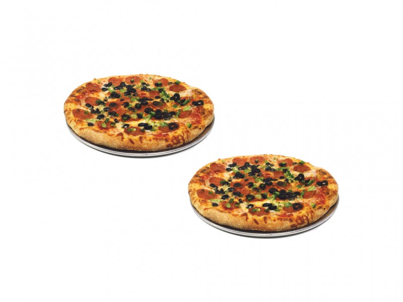 2 Medium Pizzas with 3 Toppings