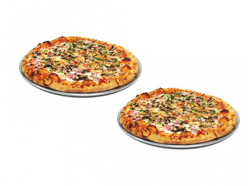 2 Large Pizzas with 3 Toppings