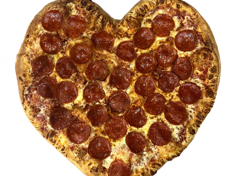 Large Heart Pizza