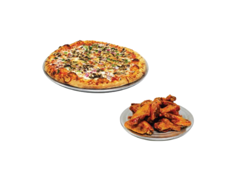 Medium 3 Topping Pizza and 6 Wings