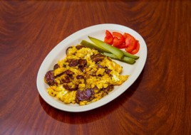 Sujuk and Egg Plate