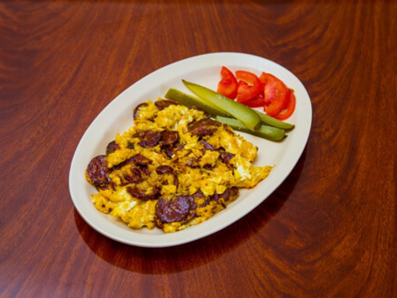 Sujuk and Egg Plate