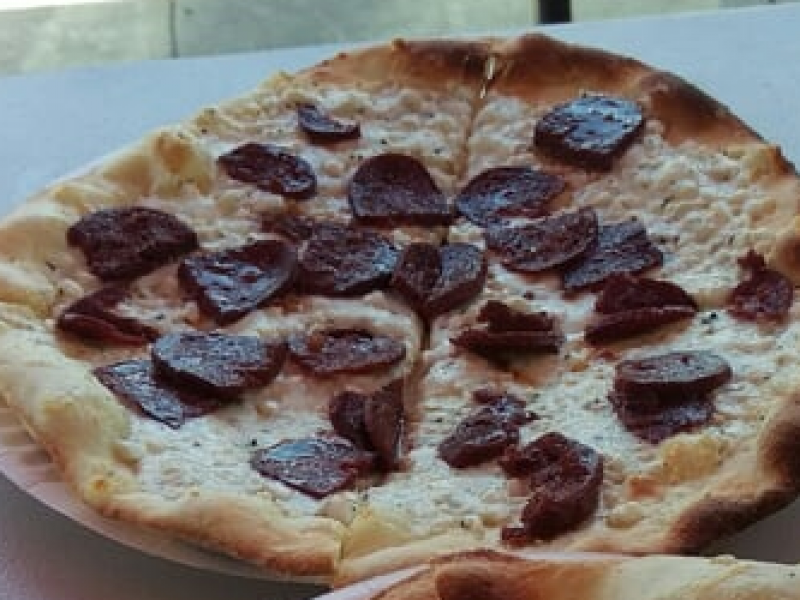 Sujuk and Cheese Flat Bread