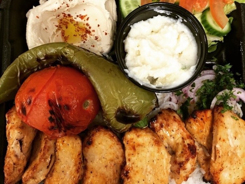 Chicken Breast Kebab Plate