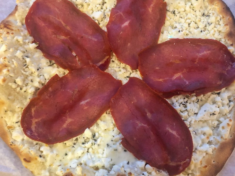 Basturma and Cheese Flatbread