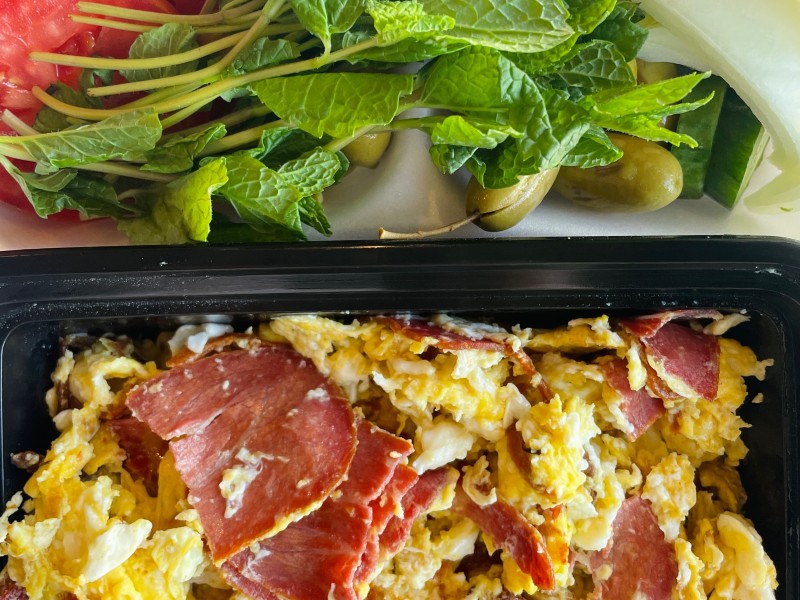 Basturma and Egg Plate
