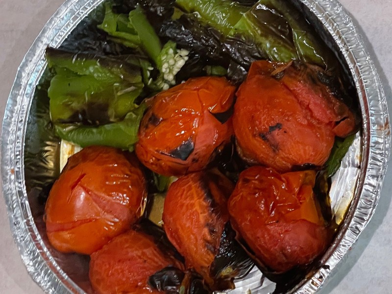Grilled Green Peppers