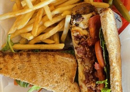 Halloumi and Bacon Sandwich