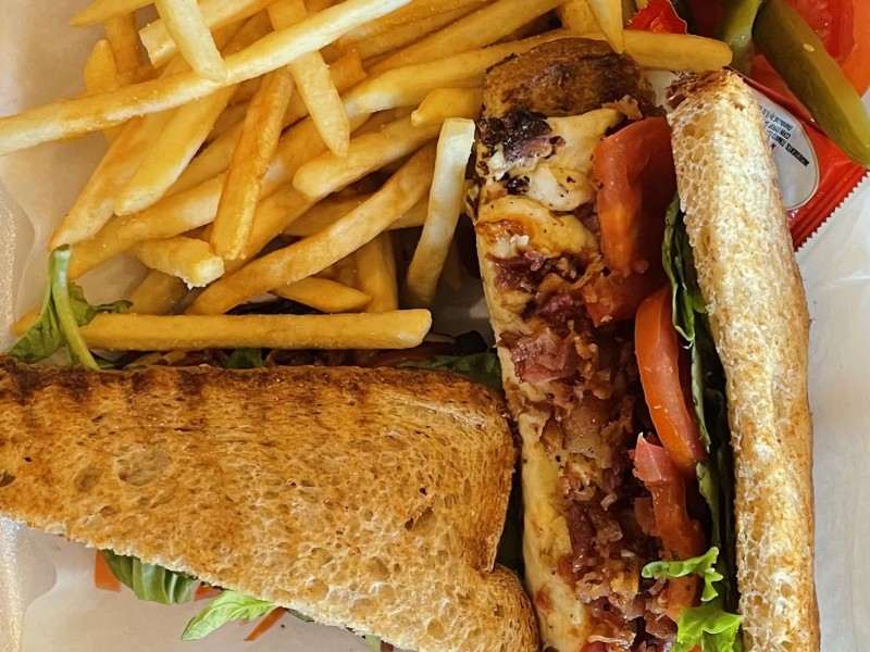 Halloumi and Bacon Sandwich