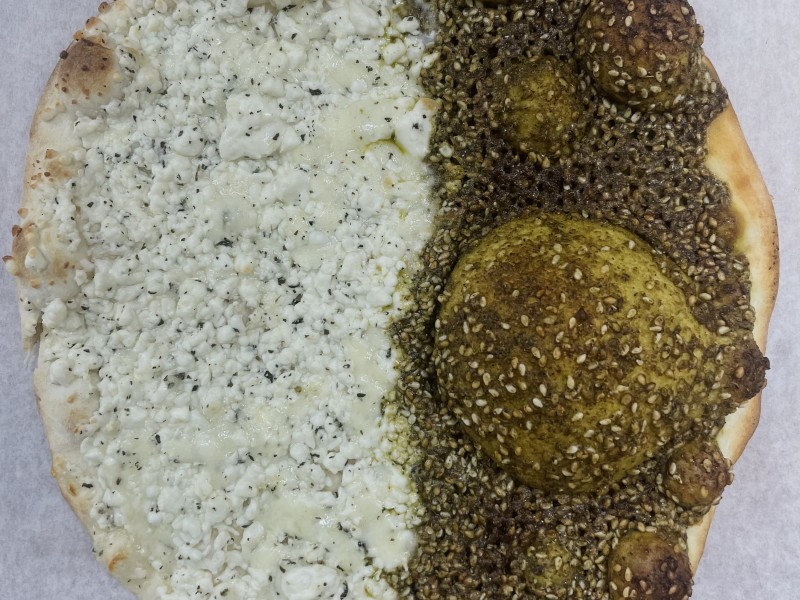 Half Zaatar Half Cheese Flatbread