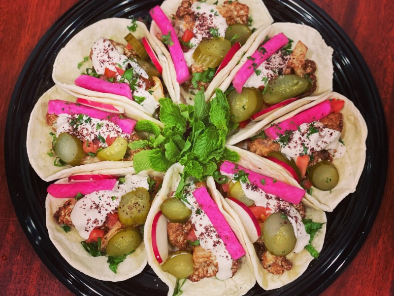Fried Cauliflower Tacos Platter 