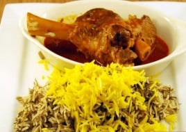 Lamb Shank with Baghali Polo