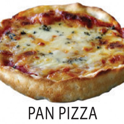 PAN PIZZA (includes 5 Toppings)