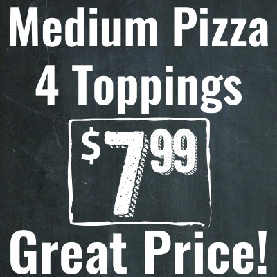Medium 4 Topping Pizza 