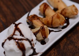 Banana Rolls with Ice Cream