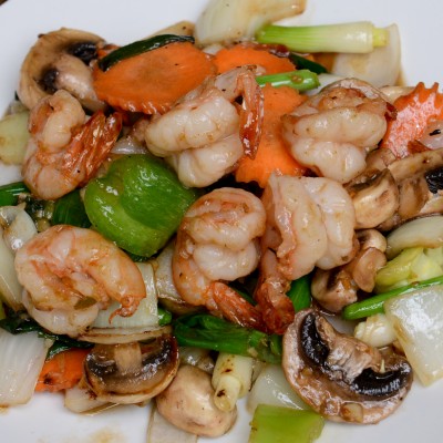 Shrimp, Chili, Onion and Mushroom