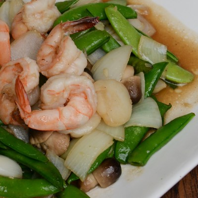 Scallop with Shrimp and Snow pea