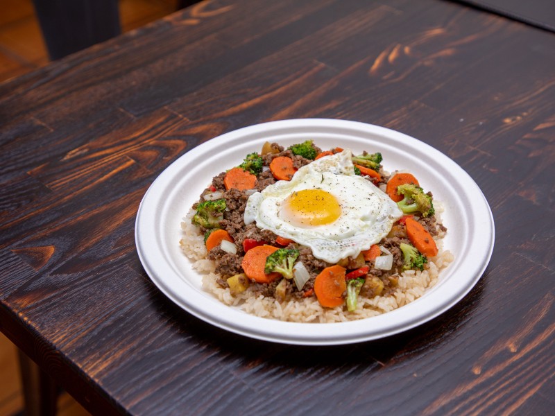 Ground Angus Beef (Giniling) or Organic Tofu  