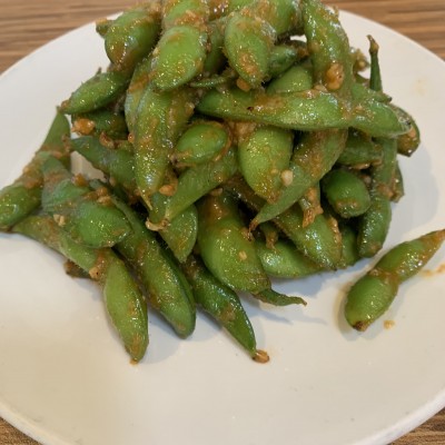 Spicy Garlic Edamame