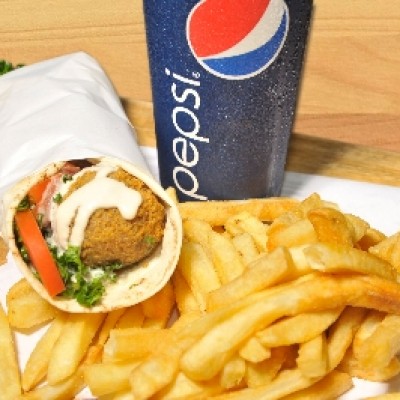 Mini Falafel Pita Wrap