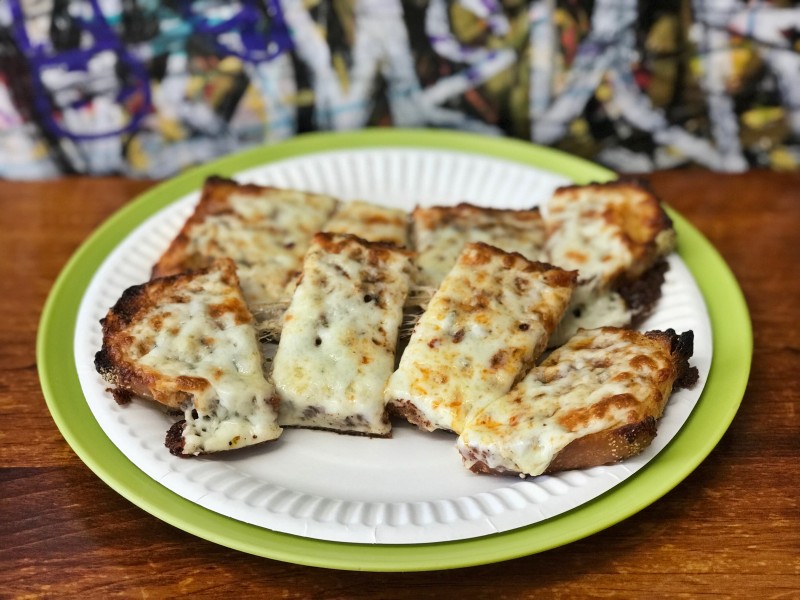 Garlic Bread with Mozzarella Cheese on Top