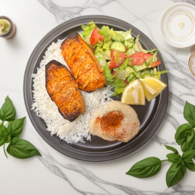 Salmon Kabob Plate