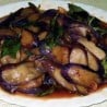 Eggplant with Basil Leaves