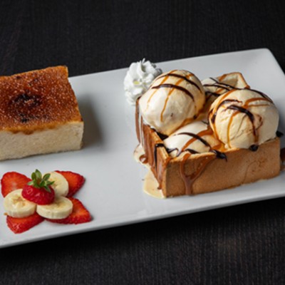 F.T.B. House Special Caramel Toast + 4 Scoops Ice-Cream