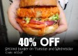 40% OFF Second Burger (ONLINE ONLY)