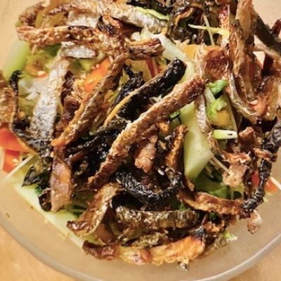 Salmon Skin Salad