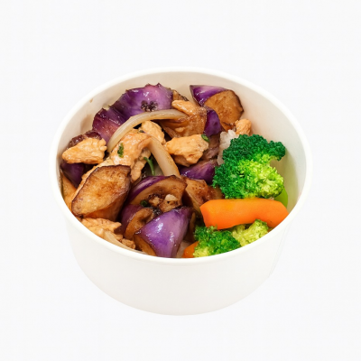 Eggplant Delight Rice Bowl