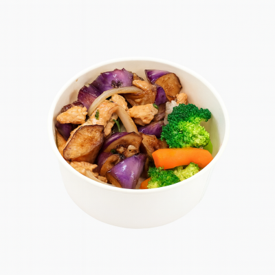 Eggplant Delight Rice Bowl