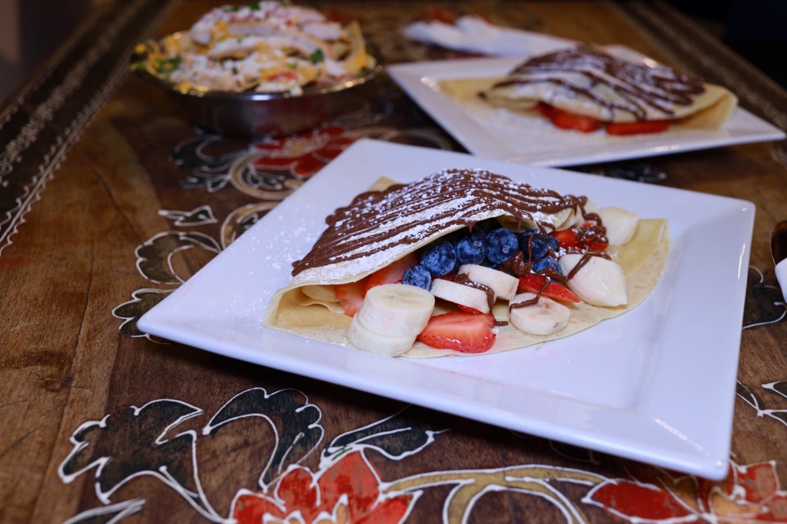 Strawberry Banana Blueberry Crepe