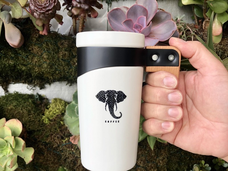 Wood handle 16oz Mug