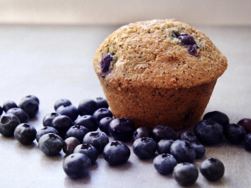 Blueberry Poppy Muffin (Vegan) 