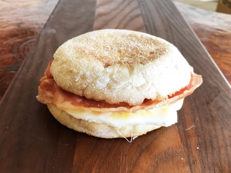 Smoked Bacon Provolone Breakfast Sandwich