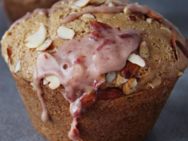 Almond Butter Cherry Muffin (Vegan + Delicious)
