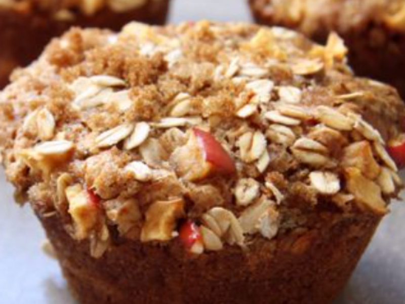 Organic Apple Oat Muffin (Vegan + Healthy + Delicious)