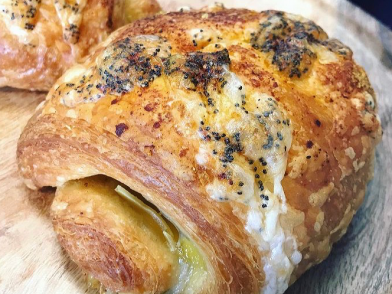 Sautéed Mushroom filled / Smoked Provolone Croissant (Vegan) 