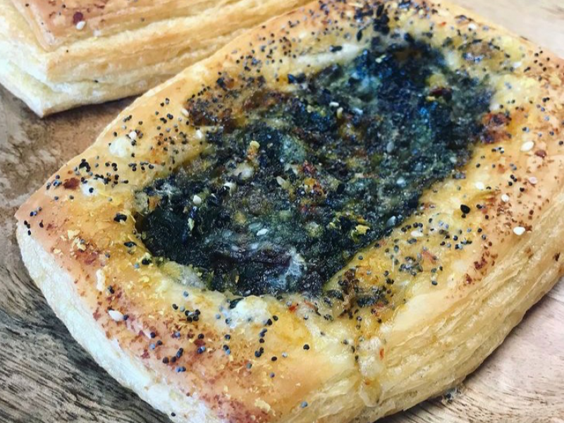 Spinach Feta Puff Pastry Flat (Vegan)