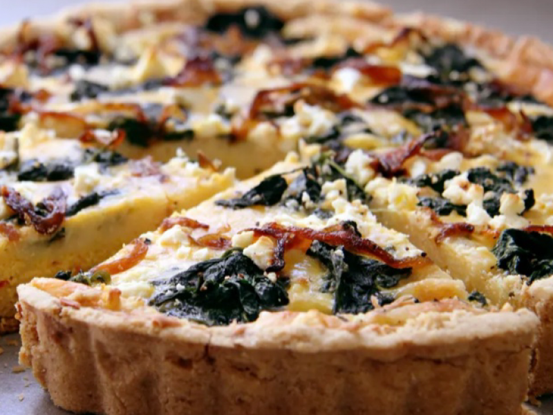 Sautéed Spinach Caramelized Onions Feta Tart (Gluten-Free) AVAIL. ONLY SAT & SUN.