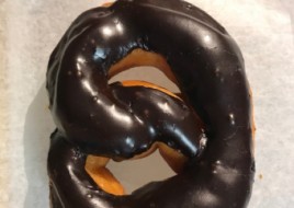 Chocolate prezel donut