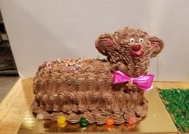 Easter Lamb Cake (chocolate butter cream)