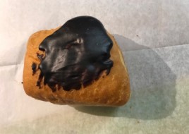 custard bismark with choco on top